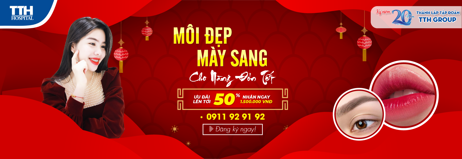 Môi đẹp mày sang cho nàng đón tết