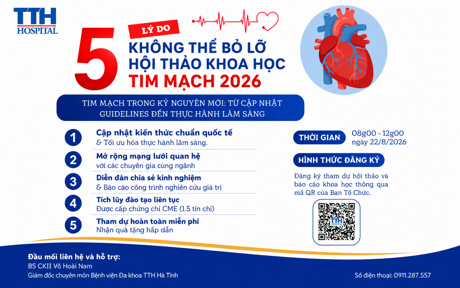 5 LÝ DO KHÔNG THỂ BỎ LỠ HỘI THẢO KHOA HỌC TIM MẠCH 2026