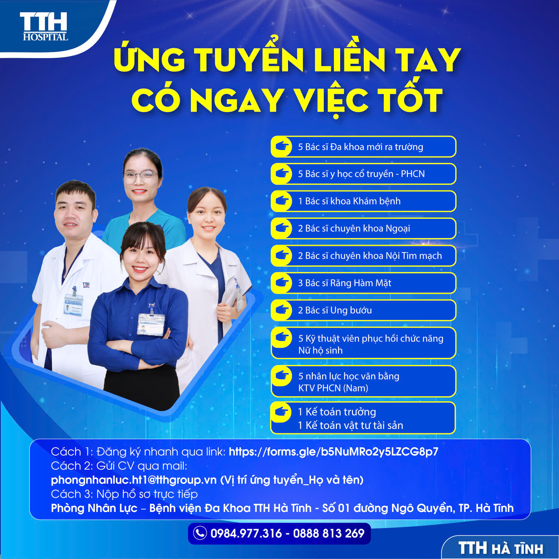 ỨNG TUYỂN LIỀN TAY - CÓ NGAY VIỆC TỐT