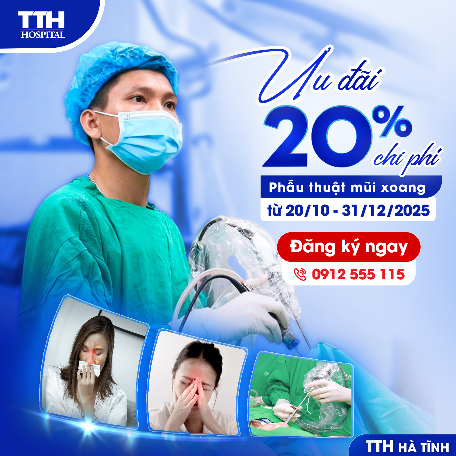 ƯU ĐÃI 20% PHẪU THUẬT NỘI SOI MŨI XOANG – GIẢI PHÁP CHO MÙA XOANG TRỞ LẠI!
