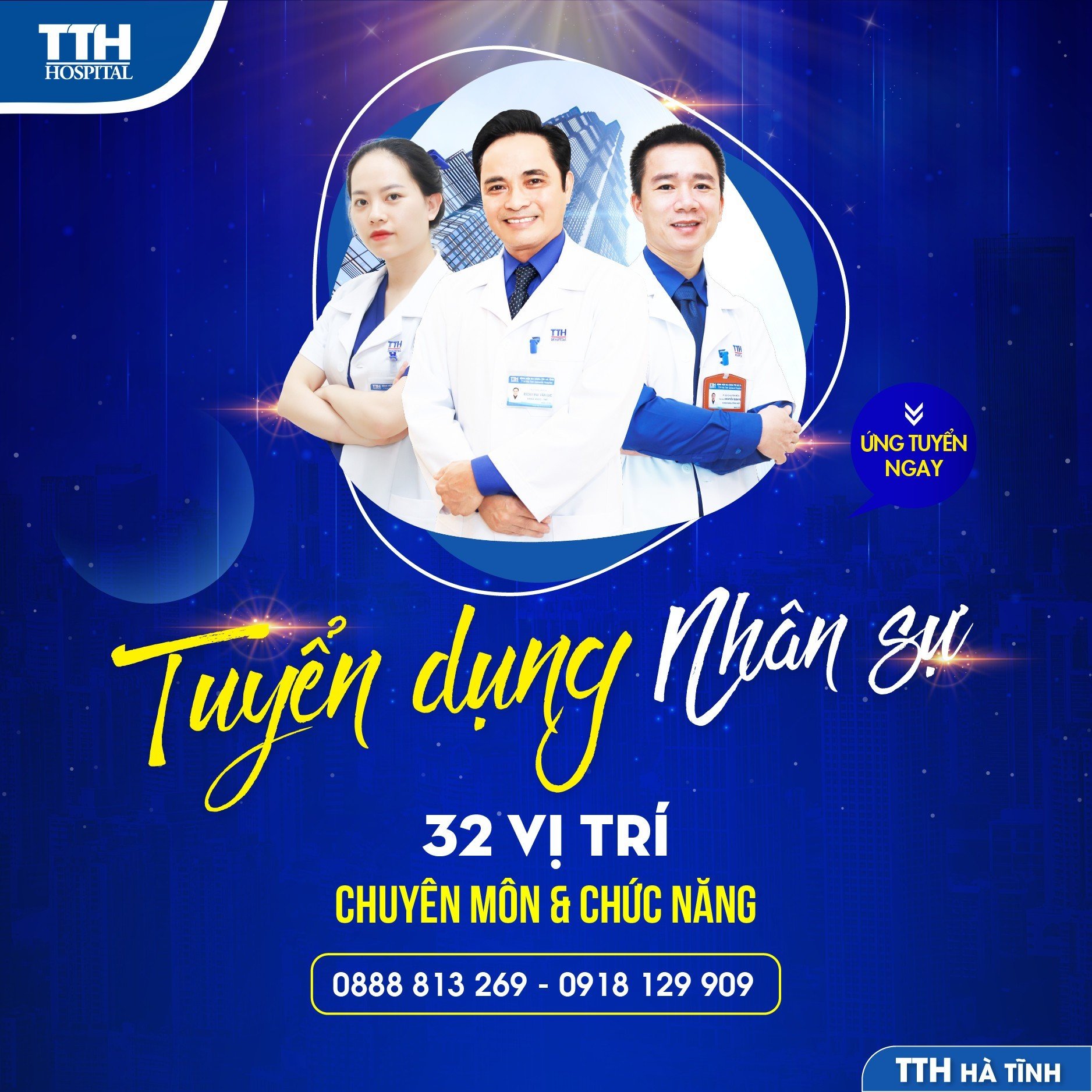 BẢN TIN TUYỂN DỤNG THÁNG 9 - BỆNH VIỆN ĐA KHOA TTH HÀ TĨNH