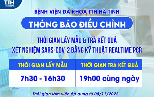 Điều chỉnh thời gian lấy mẫu xét nghiệm