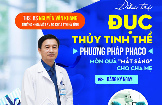 Điều trị đục thủy tinh thể tại tth hà tinh