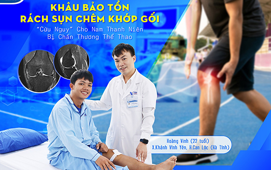 Khâu bảo tồn rách sụn chêm khớp gối