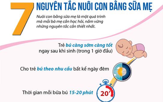 Nguyên tắc nuôi con bằng sữa mẹ