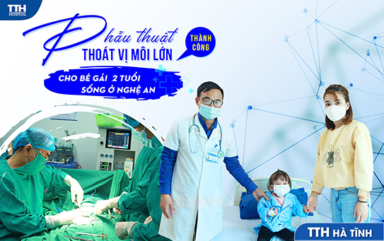 Phẫu thuật thành công thoát vị môi lớn cho bé 2 tuổi