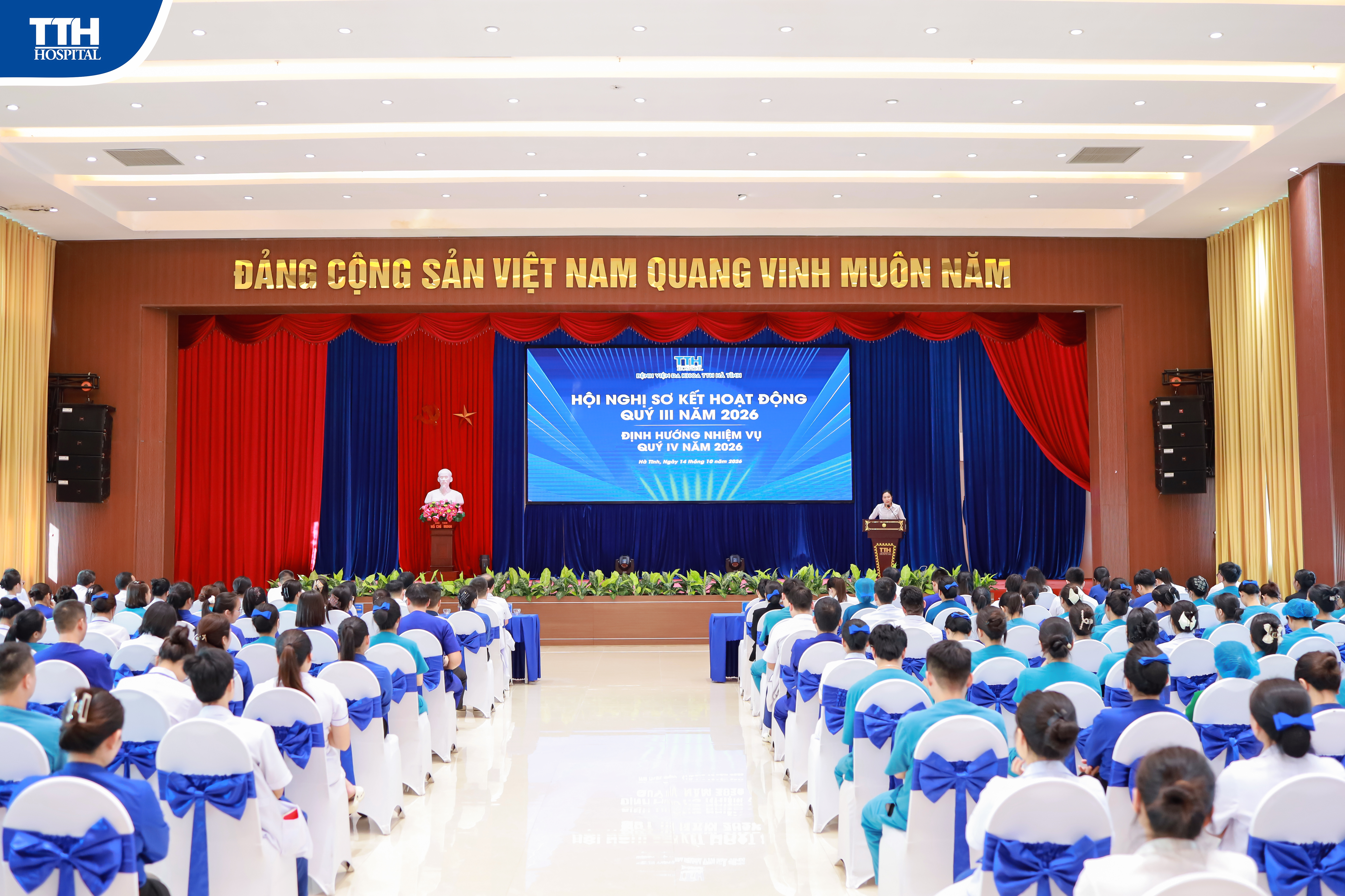 BỆNH VIỆN ĐA KHOA TTH HÀ TĨNH TỔ CHỨC THÀNH CÔNG HỘI NGHỊ SƠ KẾT QUÝ III, ĐỊNH HƯỚNG HOẠT ĐỘNG QUÝ IV NĂM 2026