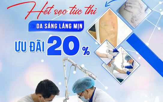 Hết sẹo tức thì da láng mịn