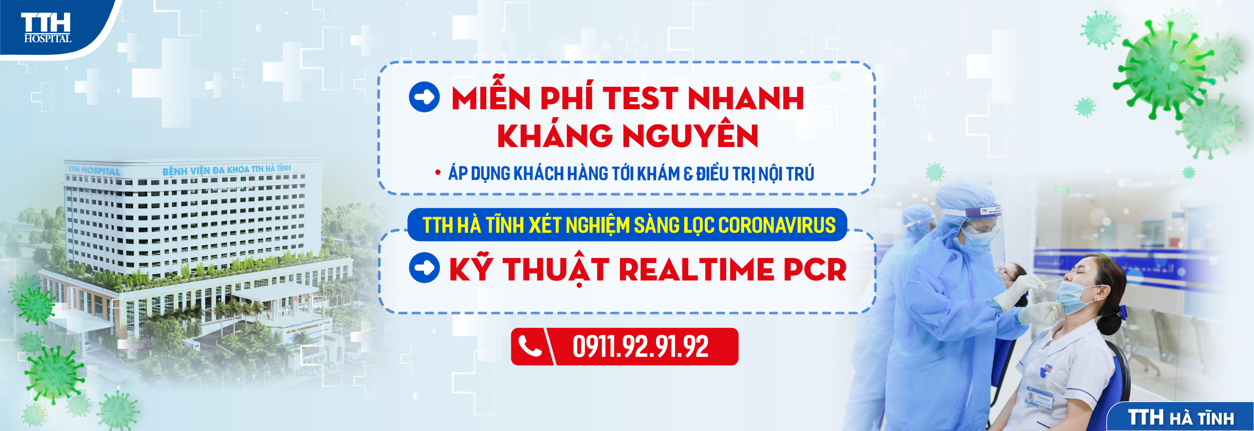 miễn phí 100% test covid cho khách hàng đến khám