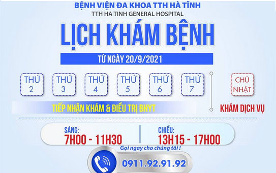 THÔNG BÁO LỊCH KHÁM BỆNH