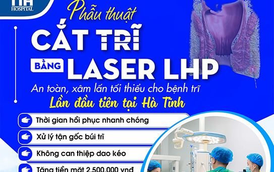 MỔ TRĨ LASER LHP - VỀ TRONG NGÀY