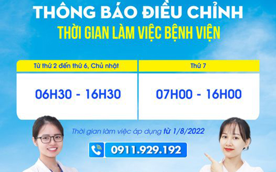 Thông báo điều chỉnh giờ làm việc